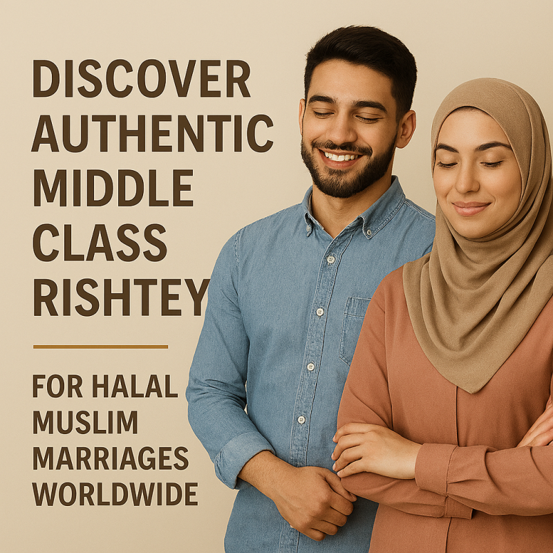 Discover Authentic Middle Class Rishtey for Halal Muslim Marriages Worldwide